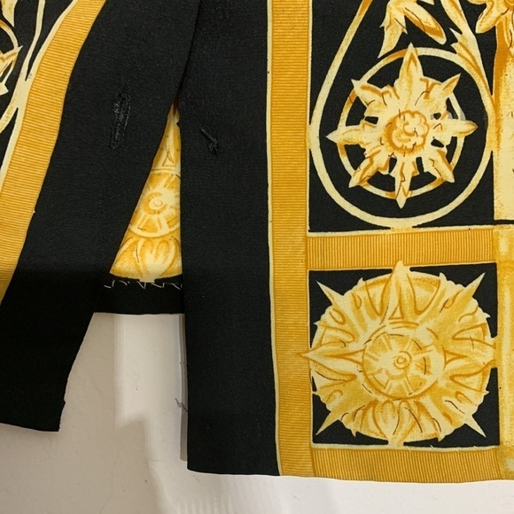 Vintage Jordan all over print black and gold button-down shirt medium - Picture 6 of 8